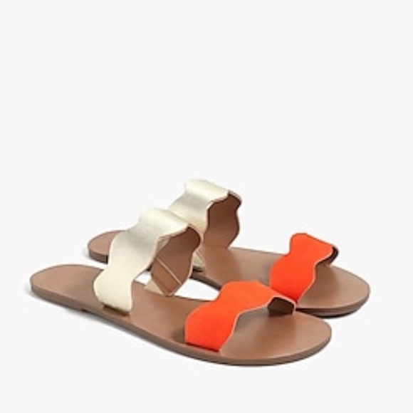 J. Crew Shoes - J. Crew Scalloped Slide Sandals